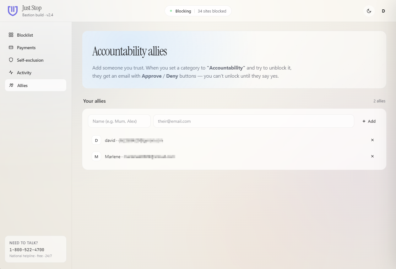 Adding accountability allies